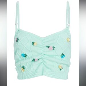 For love and lemons Sutton knit camisole teal